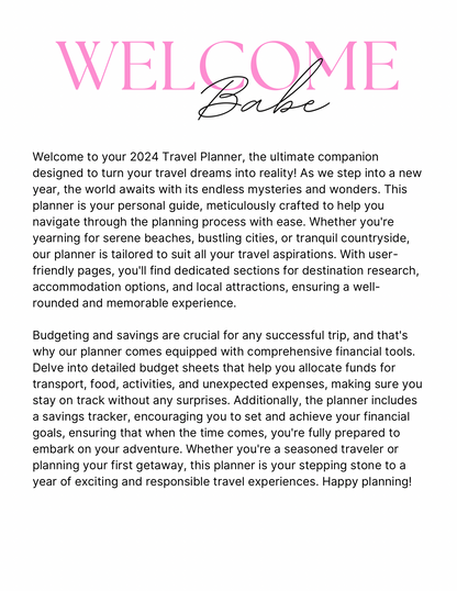 2024 Travel Planner